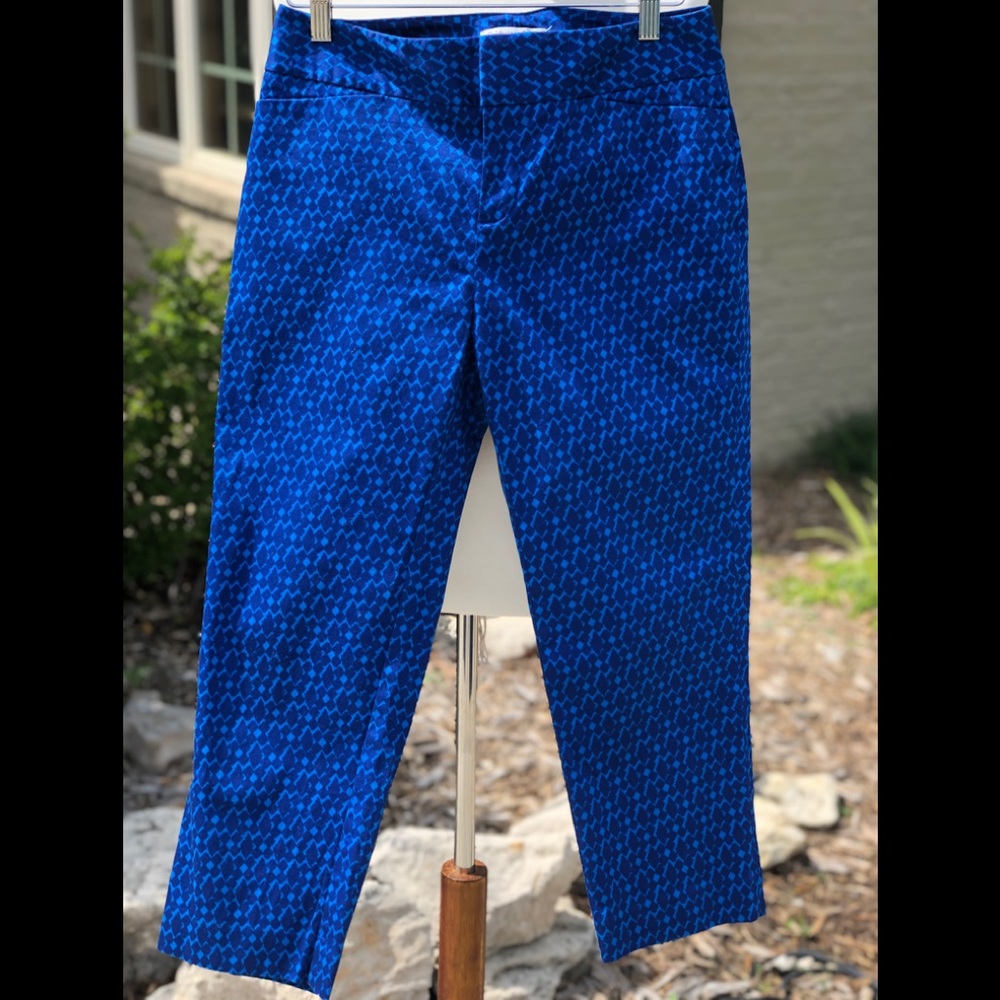 Coldwater Creek natural fit sz 4 blue crop pants